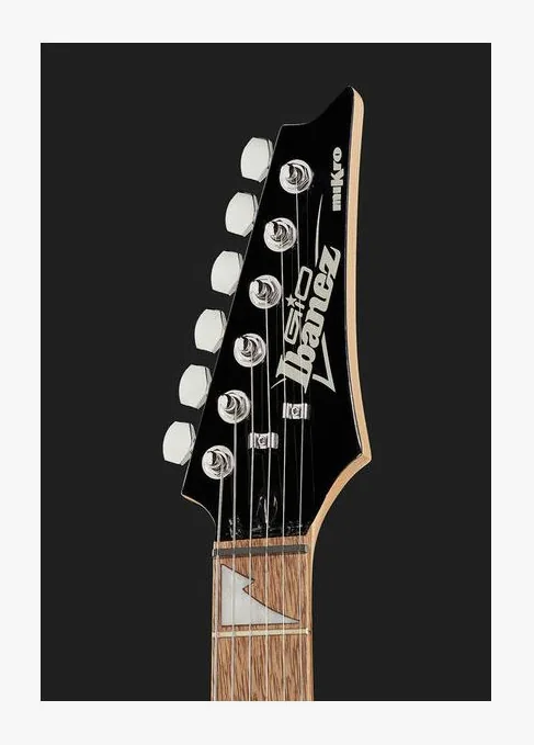 Ibanez GRGM21-BKN E-Guitar Mic, paletta con meccaniche e logo
