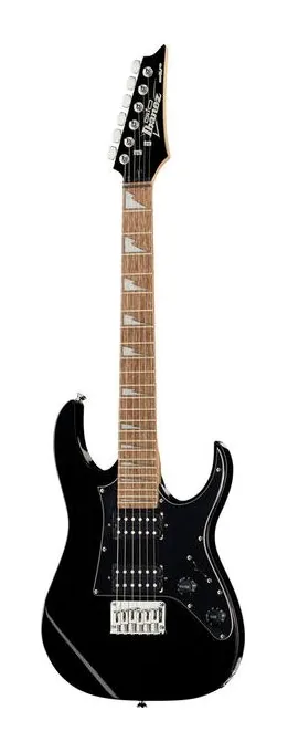 Ibanez GRGM21-BKN E-Guitar Mic visto di fronte