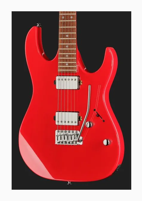 Ibanez GRX120SP-VRD, corpo e verniciatura in primo piano