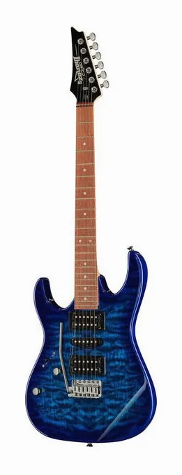 Ibanez GRX70QAL-TBB GIO inquadrato di fronte su sfondo neutro