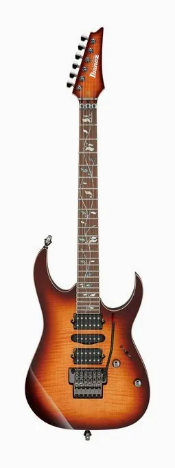 Ibanez j.custom RG8570-BSR fotografato frontalmente