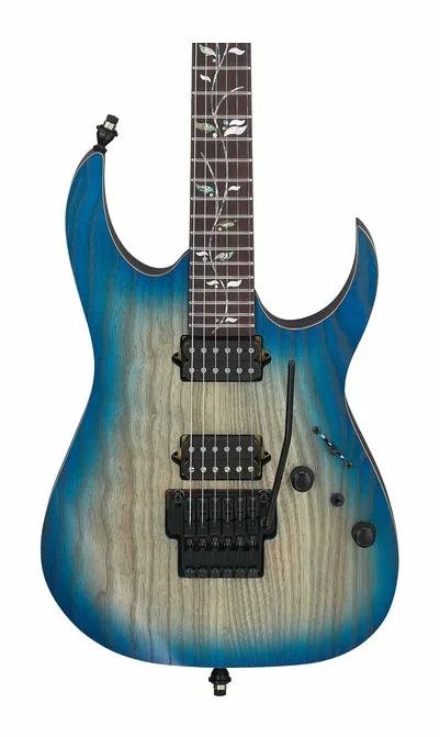 Ibanez j.custom RG8620AH-GFB, curve del body viste dall'alto