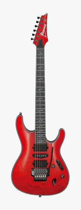 Ibanez JIVA10R-TRC inquadrato di fronte su sfondo neutro