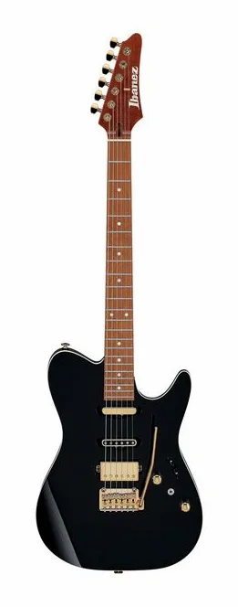Ibanez LB1-BK inquadrato di fronte su sfondo neutro