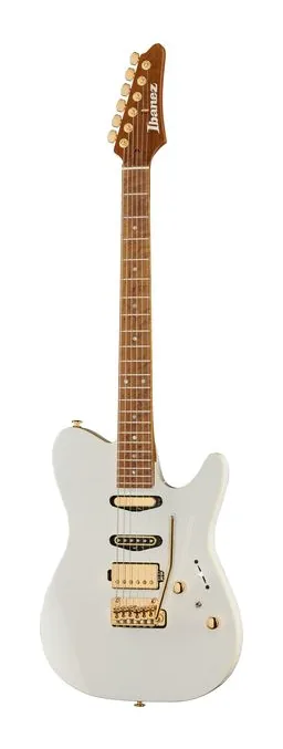 Ibanez LB1-WH Lari Basilio fotografato frontalmente