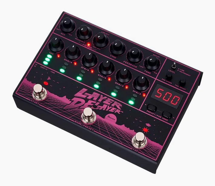 Ibanez LD303 Layer Delayer, ingressi e uscite laterali