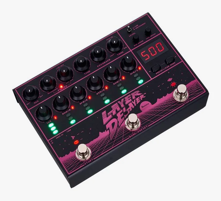 Ibanez LD303 Layer Delayer, led e interruttore a pedale