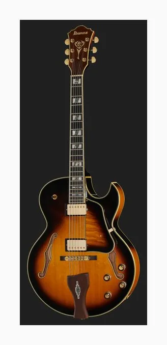 Ibanez LGB30-VYS, curve del body viste dall'alto