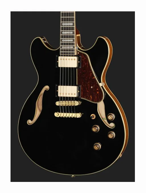 Ibanez AS93BC BK, curve del body viste dall'alto