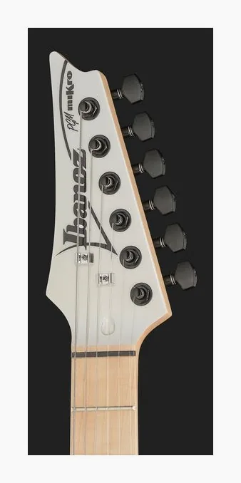 Ibanez PGMM31-WH Paul Gilbert Sign., corpo e verniciatura in primo piano
