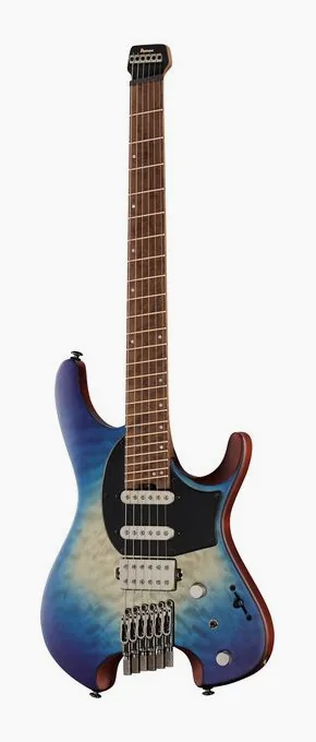 Ibanez QX54QM-BSM inquadrato di fronte su sfondo neutro
