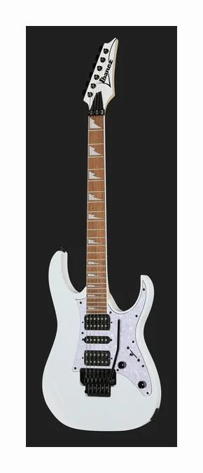 Ibanez RG450DXB-WH, paletta con meccaniche e logo