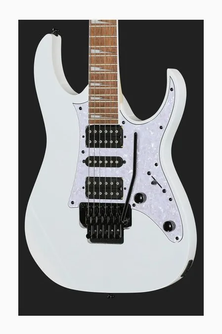 Ibanez RG450DXB-WH, curve del body viste dall'alto