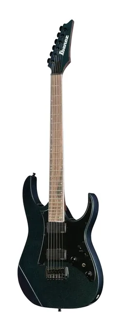 Ibanez RG631ALF-BCM inquadrato di fronte su sfondo neutro
