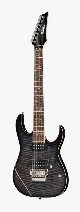Ibanez RG8527-BRE inquadrato di fronte su sfondo neutro