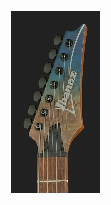 Ibanez RGD7521PB-DSF, curve del body viste dall'alto