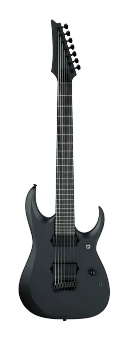 Ibanez RGDRB71-BKF inquadrato di fronte su sfondo neutro