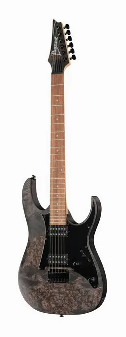 Ibanez RGR431PB-CGF inquadrato di fronte su sfondo neutro