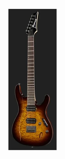 Ibanez S621QM-DEB, manico e tastiera visti di lato