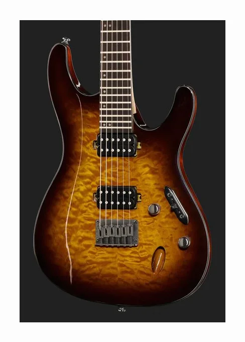 Ibanez S621QM-DEB, paletta con meccaniche e logo