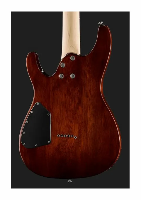 Ibanez S621QM-DEB, manico e tastiera visti di lato