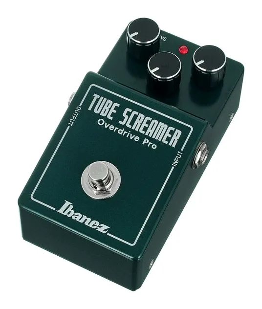 Ibanez TS808 HW V2 inquadrato di fronte su sfondo neutro