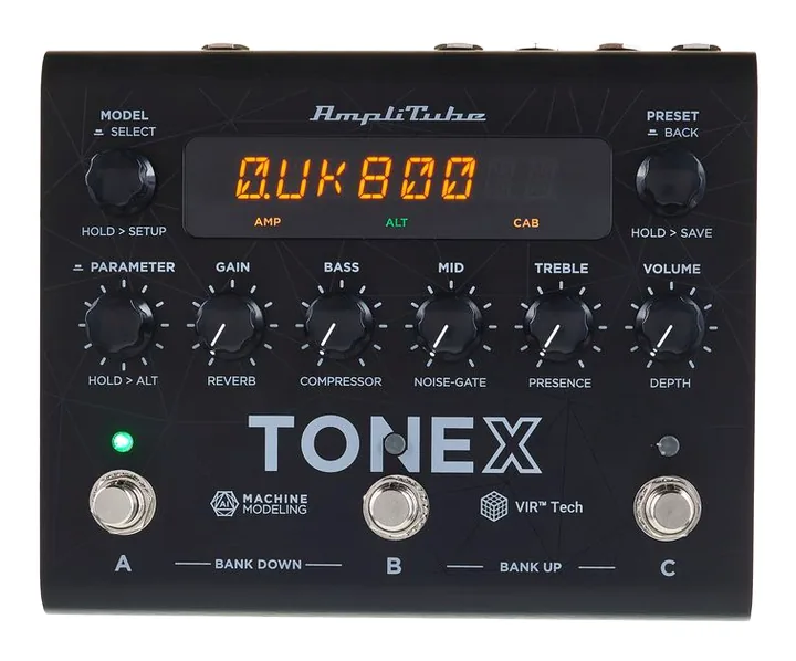 IK Multimedia ToneX Pedal, pannello dei controlli in primo piano