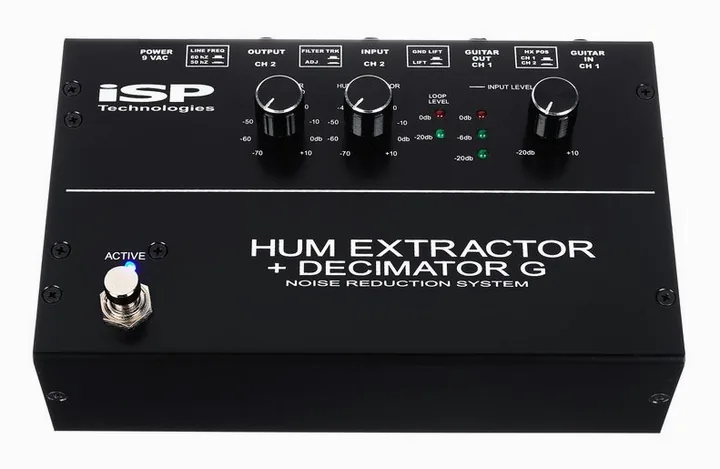 ISP Technologies EXTRACTOR + DECIMATOR G Pedal, grafica del pannello superiore