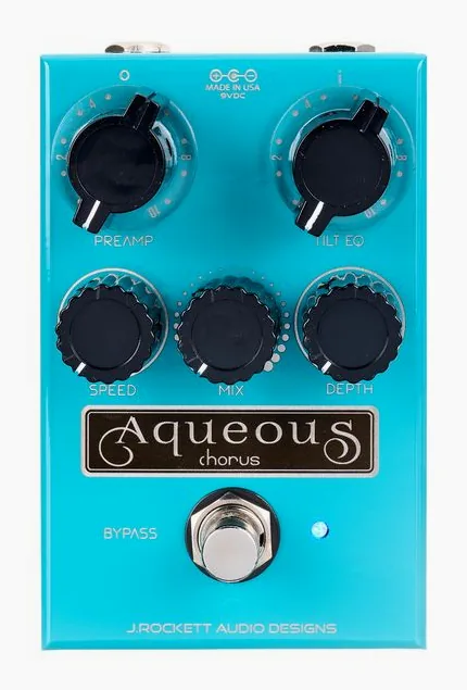 J. Rockett Audio Designs Aqueous Chorus, grafica del pannello superiore