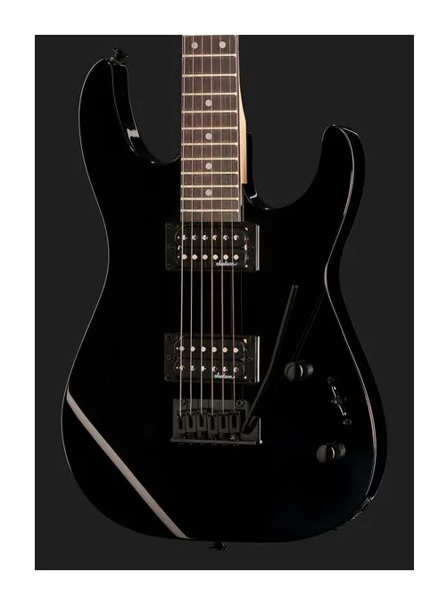 Jackson JS11 Dinky AH BLK, corpo e verniciatura in primo piano