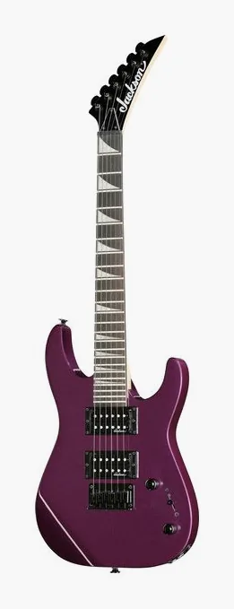 Jackson JS1X DK Minion AH FB PAVO PPL inquadrato di fronte su sfondo neutro