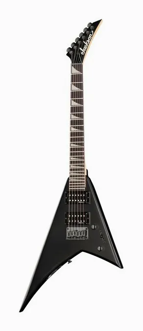 Jackson JS1X Rhoads Minion Satin Black fotografato frontalmente