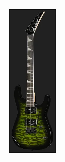 Jackson JS20 DKQ 2PT TR Green, capotasto e prime posizioni della tastiera