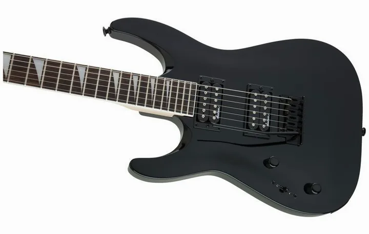Jackson JS22-L Dinky BLK, pickup e manopole dei controlli