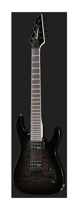 Jackson JS22Q-7 DKA Dinky JS TrBlBurst, curve del body viste dall'alto