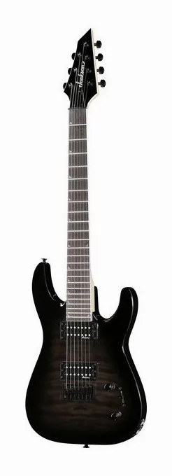 Jackson JS22Q-7 DKA Dinky JS TrBlBurst in primo piano frontale