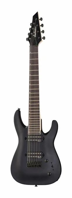 Jackson JS32-8 Dinky DKA SBK AH inquadrato di fronte su sfondo neutro