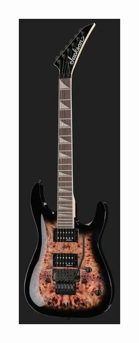 Jackson JS32 DKAP TR Black Burst, corpo e verniciatura in primo piano