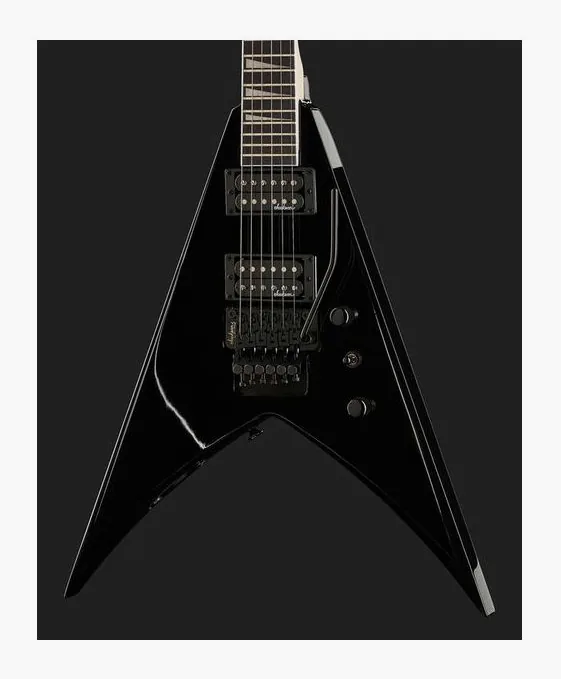 Jackson JS32 King V AH Gloss Black, corpo e verniciatura in primo piano