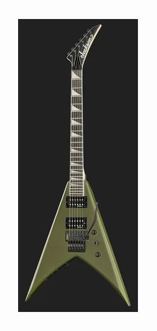 Jackson JS32 King V AH M Army Drab, pickup e manopole dei controlli