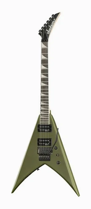 Jackson JS32 King V AH M Army Drab in primo piano frontale