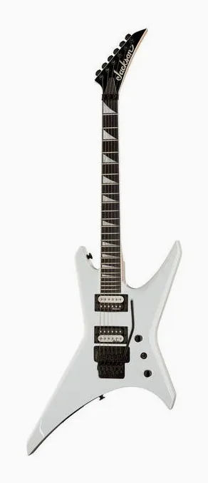 Jackson JS32 Warrior AH SW inquadrato di fronte su sfondo neutro