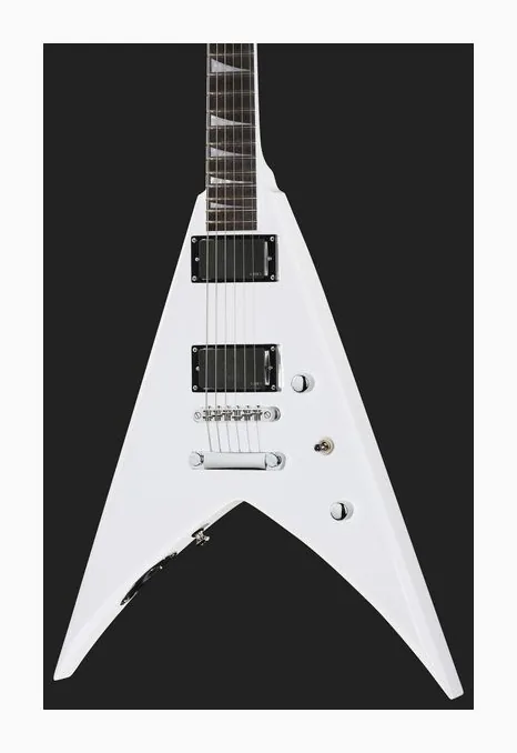 Jackson KVTMG Pro King V Snow White, selettore pickup e jack di uscita
