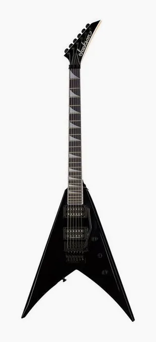Jackson Pro KV King V Gloss Black fotografato frontalmente