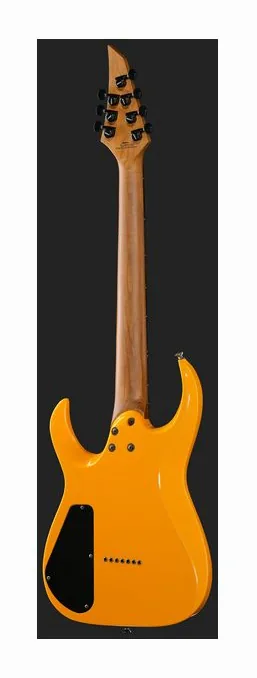 Jackson Pro MM Jugg HT 7 Sig Yellow, corpo e verniciatura in primo piano