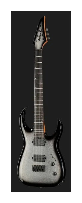 Jackson Pro MM Jugg HT 7 SLVR BLK BRST, corpo e verniciatura in primo piano