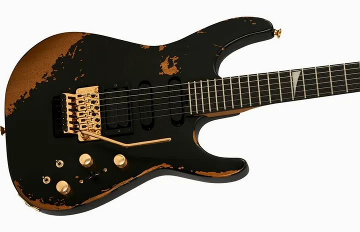 Jackson Pro Phil Collen PC1- E WBLK, manico e tastiera visti di lato