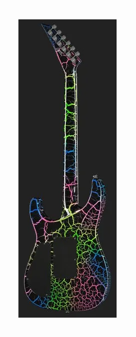 Jackson Pro Plus SL2 Bruised Crackle, pickup e manopole dei controlli