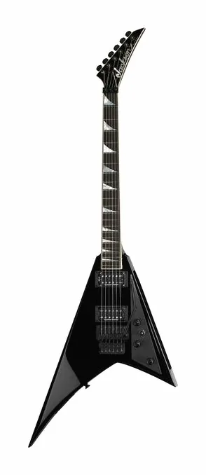 Jackson RR1 Randy Rhoads BK USA inquadrato di fronte su sfondo neutro