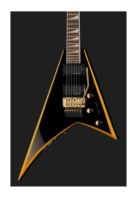 Jackson RRX24 Black with Yellow Bevels, curve del body viste dall'alto